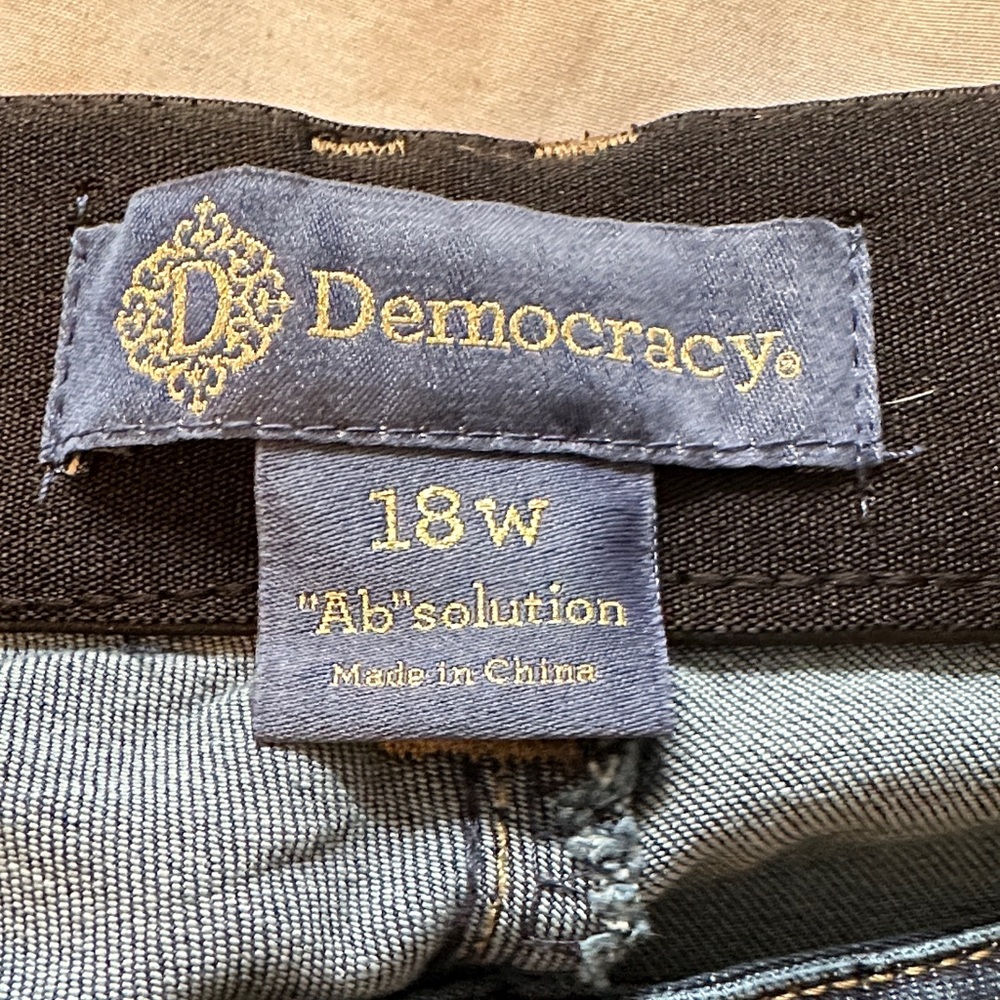 Democracy Dark Blue Straight Leg Jeans